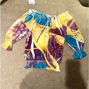 Beautiful, Cool & Comfortable Classy Shirt With A Colorful Summer Print!